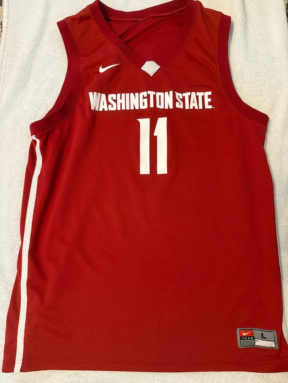 Nike Red Washington State Basketball Jersey #11